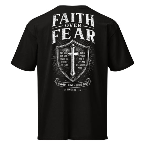 Faith Over Fear — 2 Timothy 1:7 Premium Short Sleeve Tee